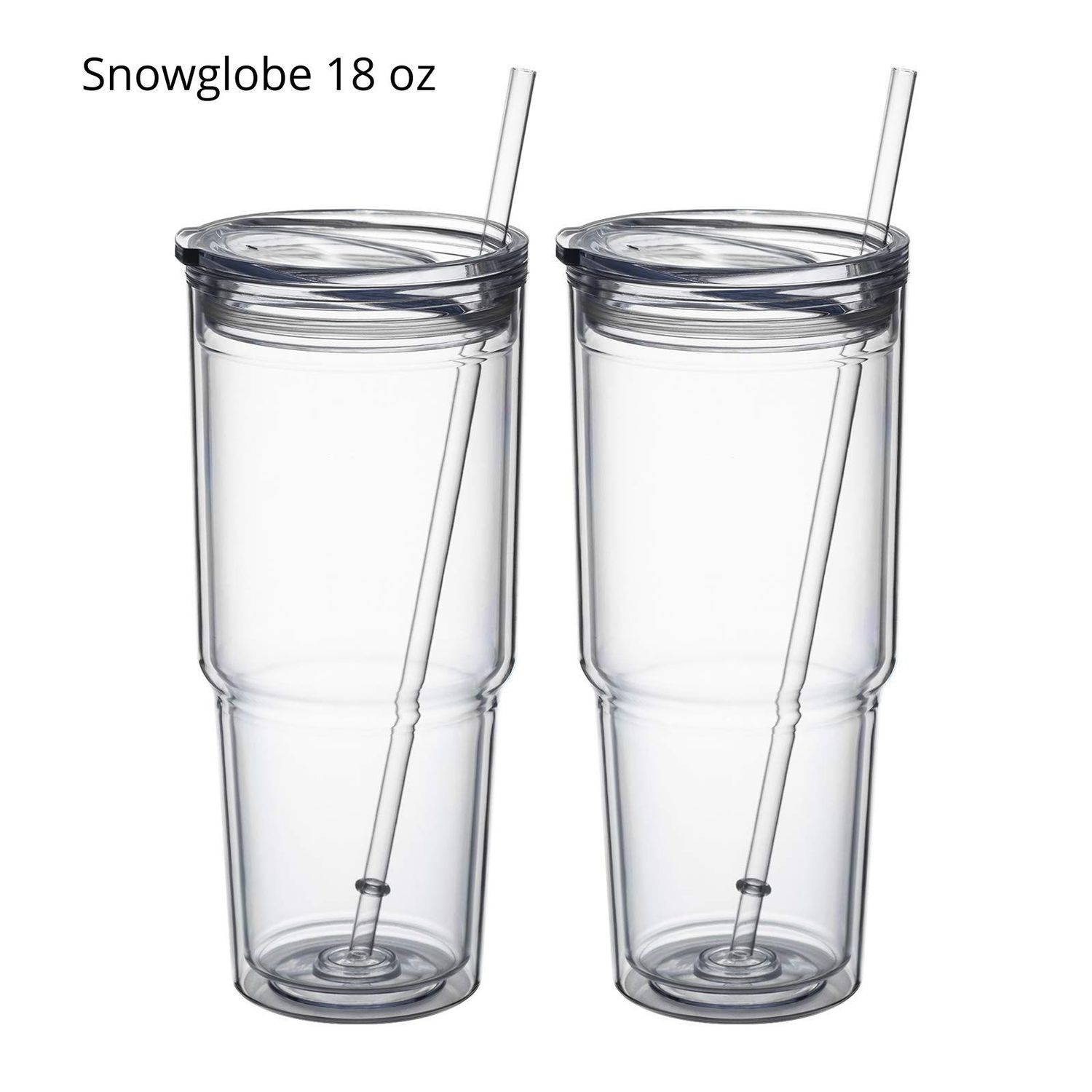 VASO DOBLE CAPA, SNOW GLOBE CUP, TUMBLER 18 oz (532ml)