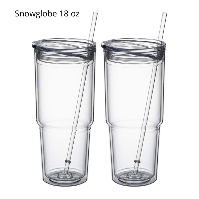 VASO DOBLE CAPA, SNOW GLOBE CUP, TUMBLER 18 oz (532ml)