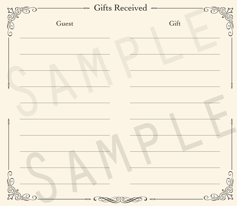 Add-on Collection: Formal Gift Receipt Pages