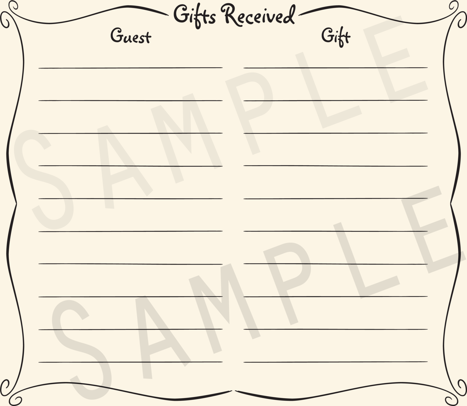 Add-on Collection: Casual Gift Receipt Pages