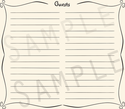 Add-on Collection: Casual Lined Guest Address Pages