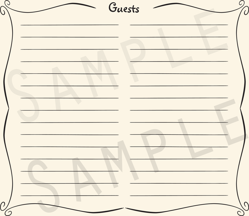 Add-on Collection: Casual Lined Guest Address Pages