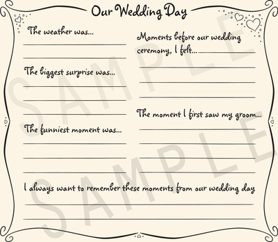 Add-on Collection: Wedding Day Reflections Pages