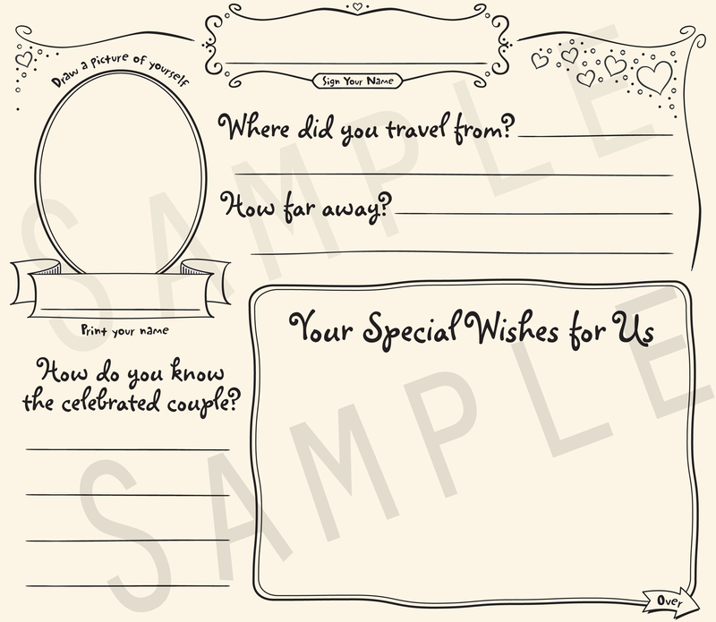 Casual Couple Predictions Wedding Guestbook