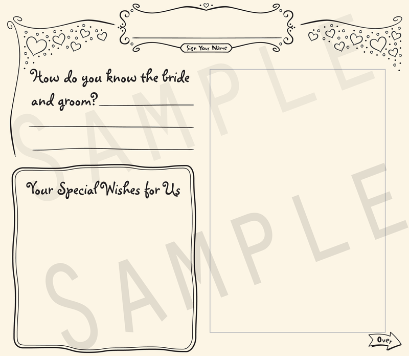 Casual Bride &amp; Groom Photo Memories Wedding Guestbook