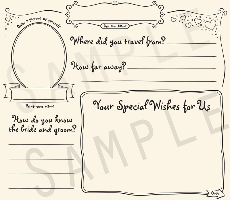 Casual Bride &amp; Groom Memories Wedding Guestbook