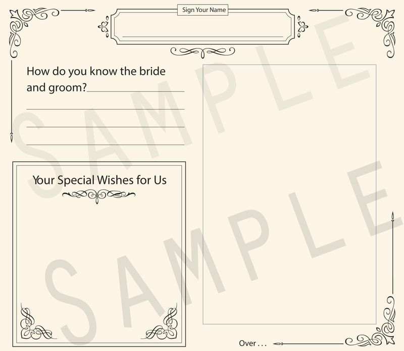 Formal Bride &amp; Groom Photo Predictions Wedding Guestbook