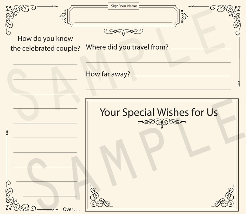 Formal Couple Predictions Wedding Guestbook