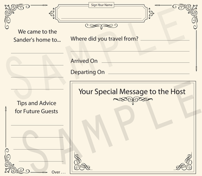 Formal Vacation Guestbook