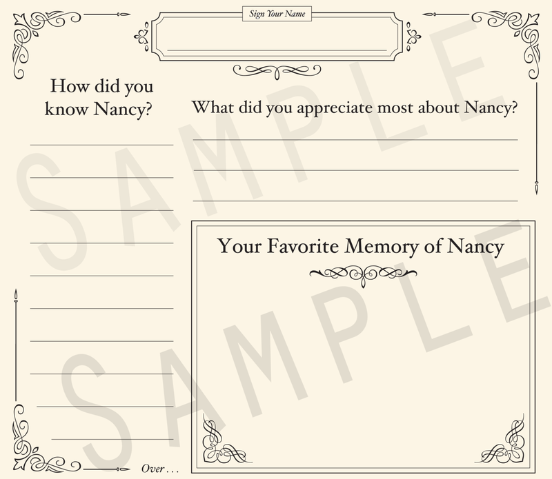 Celebration of Life Memorial Guestbook