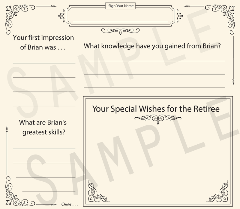 Retirement Ceremony Guestbook