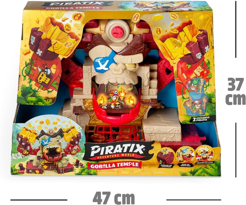 PIRATIX Gorilla Temple | Playset Templo Gorila con Trampas y Tesoro Exclusivo