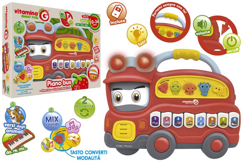 Autobús Musical Globo Luces y Sonidos | Vitamina G (18 meses a 3 años)