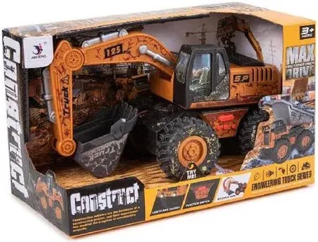 Excavadora Juguete 29 cm con Luz y Sonido | Vehículo Construcción