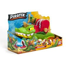 Piratix King Croc Figura Coleccionable | Juguete de Acción Pirata