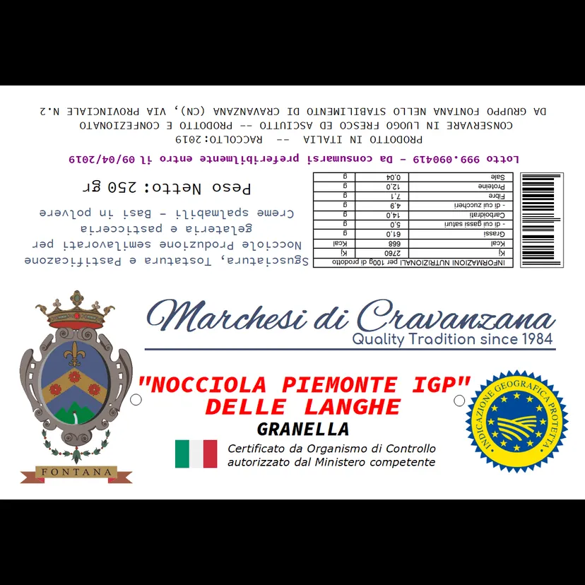 Granella (grossa) di Nocciola Piemonte IGP” delle Langhe