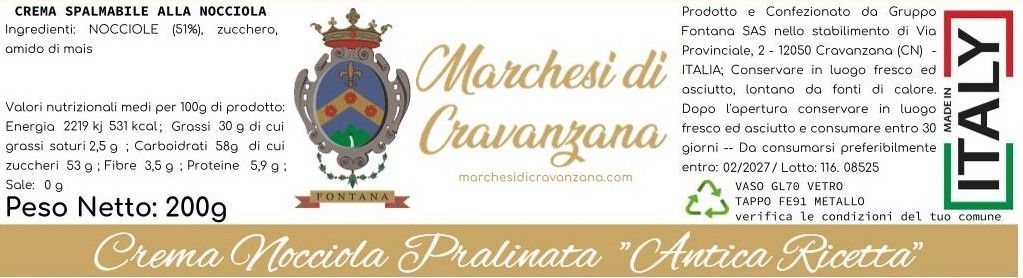 Crema di Nocciola Pralinata