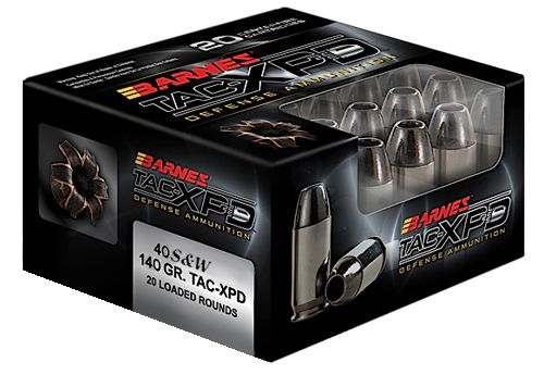 Barnes 21554 TAC-XPD Defense Handgun 40S&amp;W 140gr