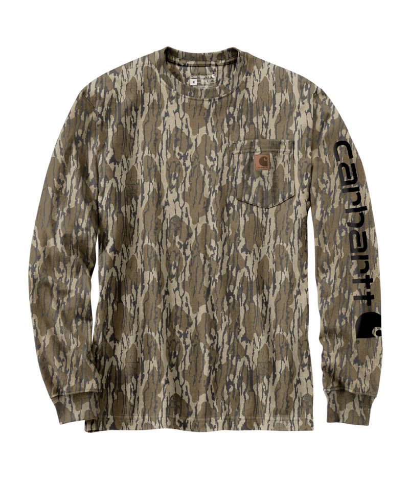 Camo LS Pocket T Shirt L Reg