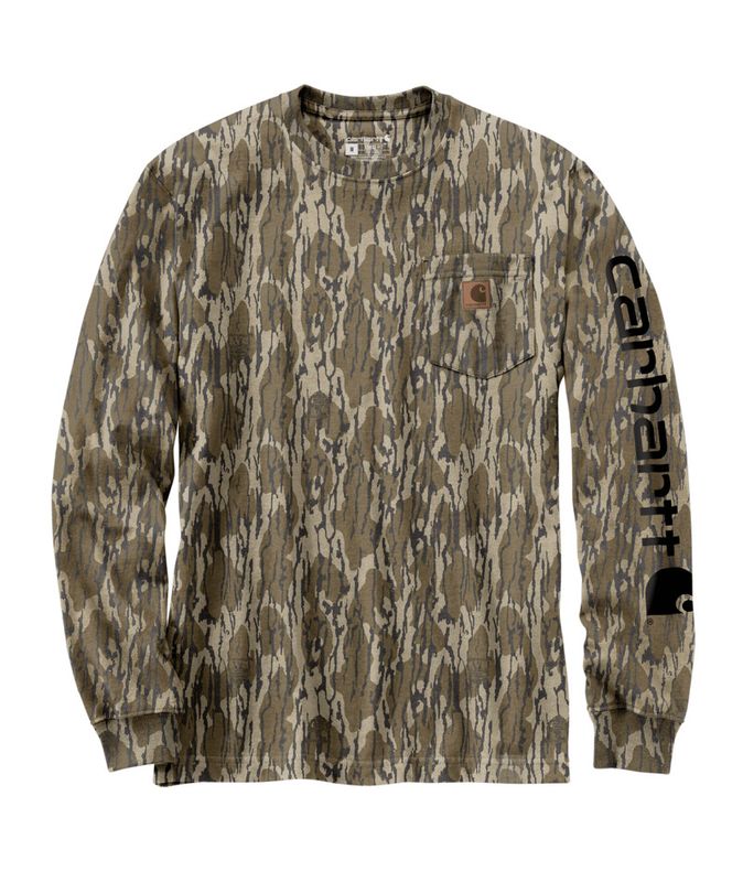 Camo LS Pocket T Shirt XXL Reg