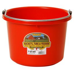 Bucket FlatBack Red 8 Quart