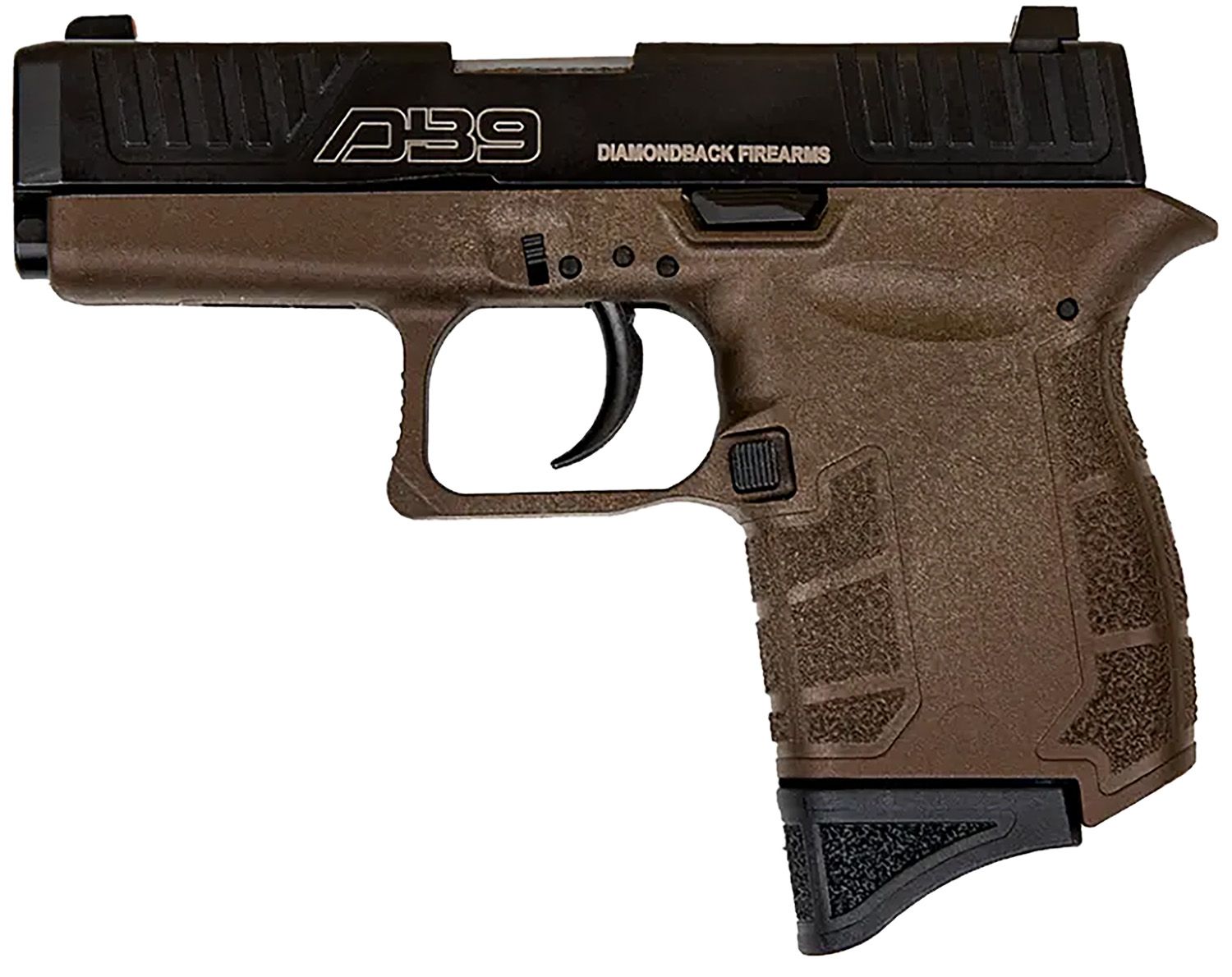 Diamondback DB0200P071 DB9 Gen4 Micro-Compact Frame 9mm Luger 6+1, 3.10" Stainless Steel Barrel, Black Nitride Serrated Stainless Steel Slide, Midnight Bronze Polymer Frame &amp; Grip