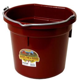 Bucket Flatback Burgundy 20 Quart