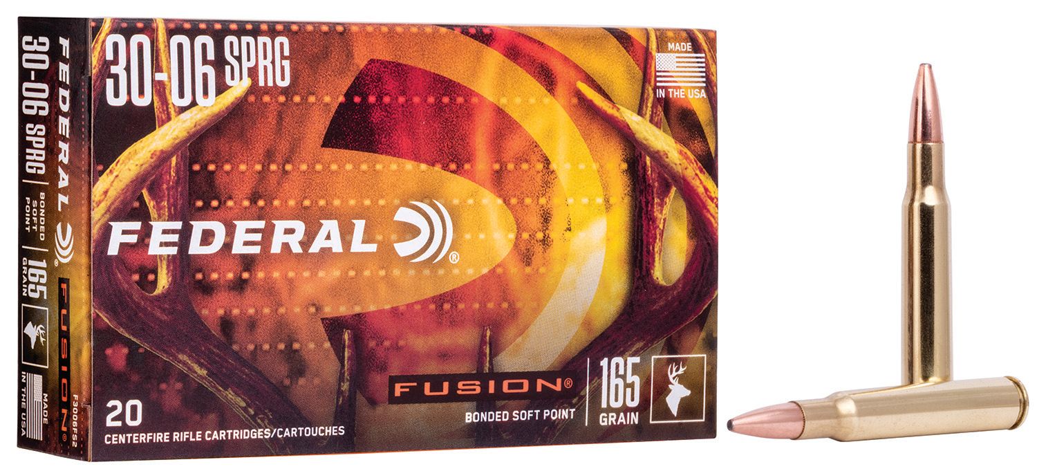 Federal F3006FS2 Fusion 30-06Springfield 165gr Bonded Soft Point 20 Per Box