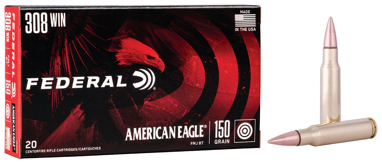 Federal AE308D American Eagle Rifle 308Win 150gr Full Metal Jacket Boat Tail