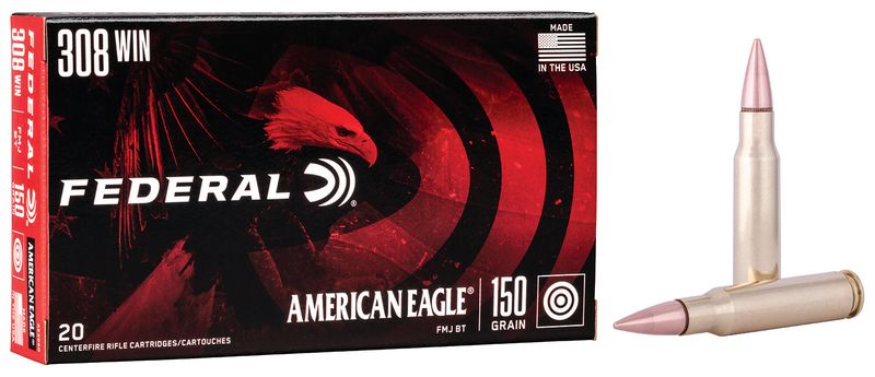 Federal AE308D American Eagle Rifle 308Win 150gr Full Metal Jacket Boat Tail