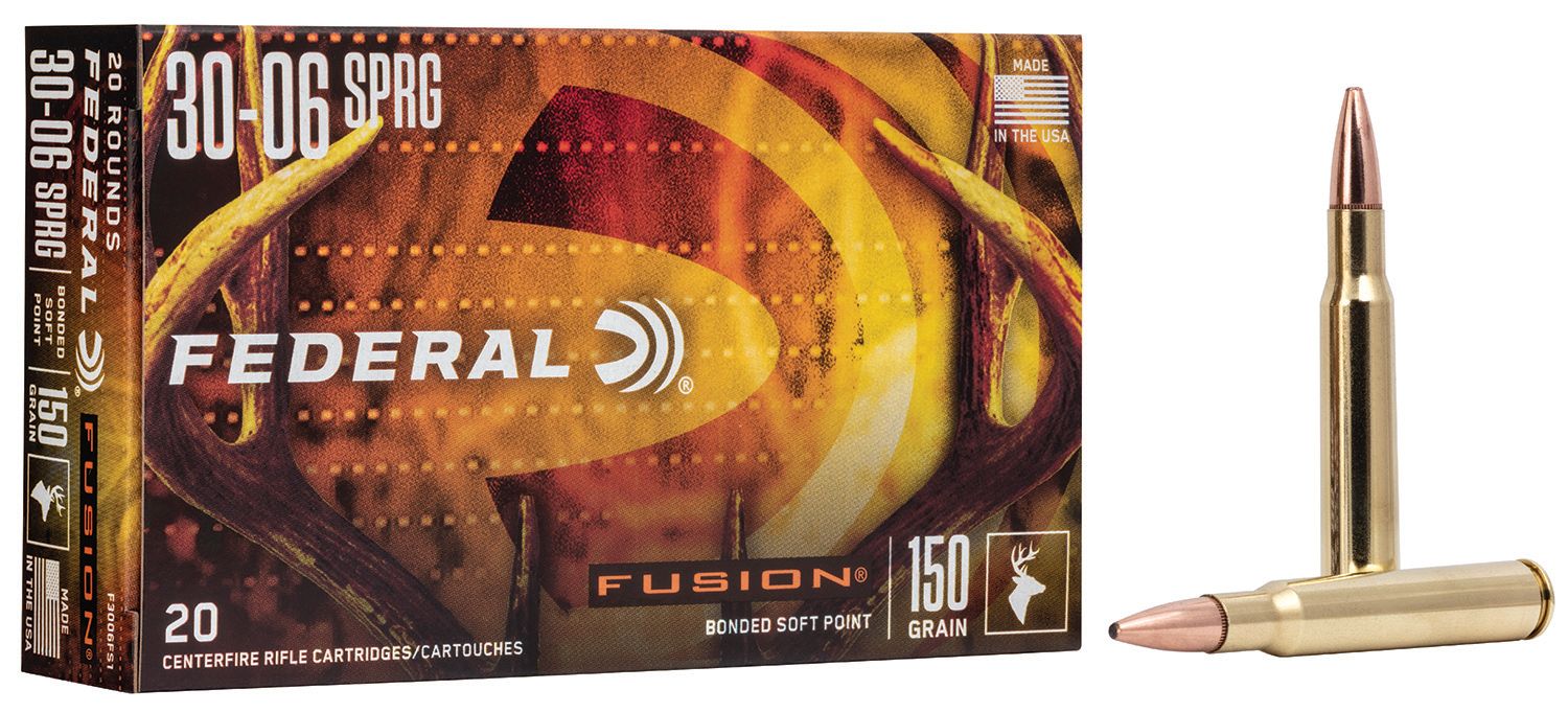 Federal F3006FS1 Fusion 30-06Springfield 150gr Bonded Soft Point 20 Per Box