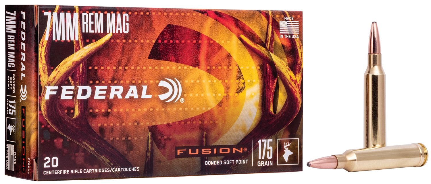 Federal F7RFS2 Fusion 7mmRem 175gr Bonded Soft Point 20 Per Box