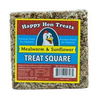 Happy Hen Treat Square Mealworm &amp; Sunflower 6.5 oz.