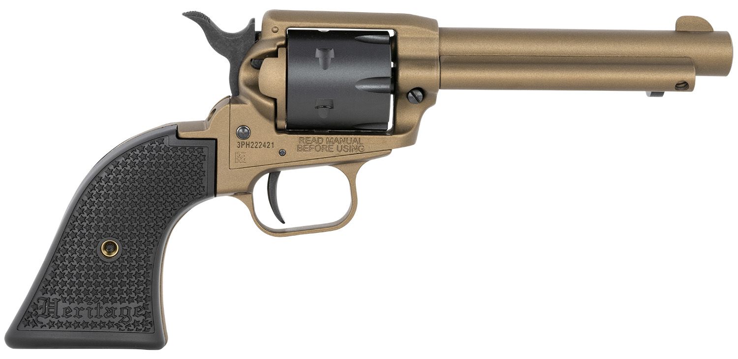 Heritage Mfg RR22A4 Rough Rider 22 LR 6 Shot, 4.75" Burnt Bronze Cerakote Steel Barrel,