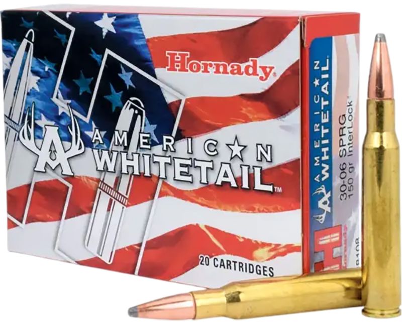 Hornady 8108 American Whitetail 30-06Springfield 150gr InterLock Spire Point