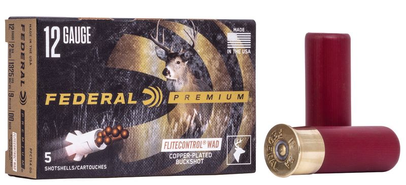 Federal PFC15400 Premium Vital-Shok 12Gauge 2.75" 9Pellets 00BuckShot 5 Per Box
