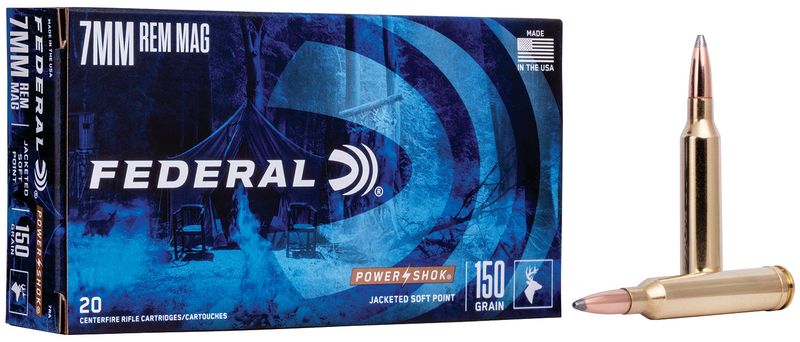 Federal Power Shok 7mm Rem Mag 150 Grain