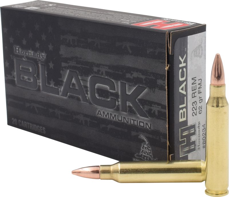 Hornady 80234 Black 223Rem 62gr Full Metal Jacket