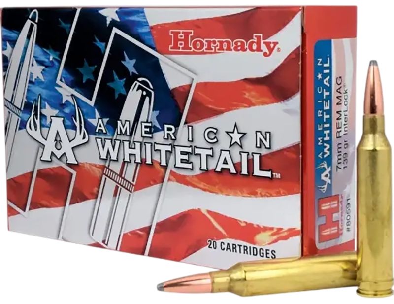 Hornady 80591 American Whitetail 7mmRemMag 139gr InterLock Spire Point