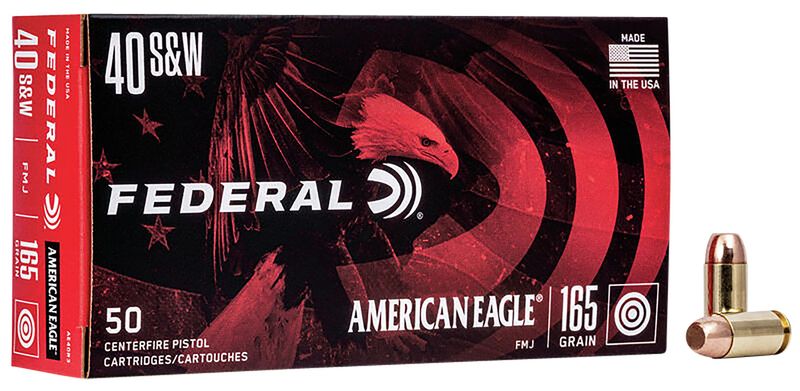 Federal AE40R3 American Eagle Handgun 40S&amp;W 165gr Full Metal Jacket