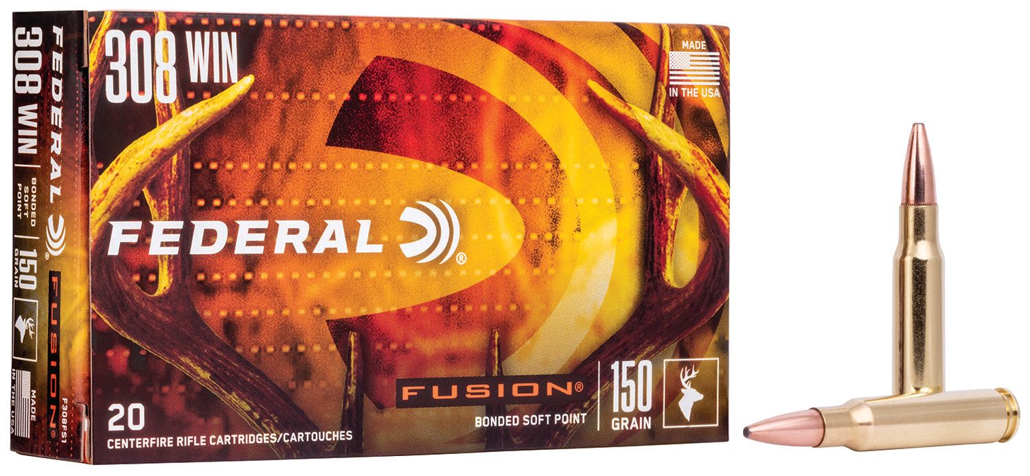 Federal F308FS1 Fusion 308Win 150gr Bonded Soft Point 20 Per Box