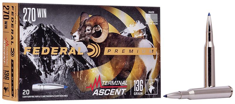 Federal P270TA1 Premium Terminal Ascent 270Win 136gr