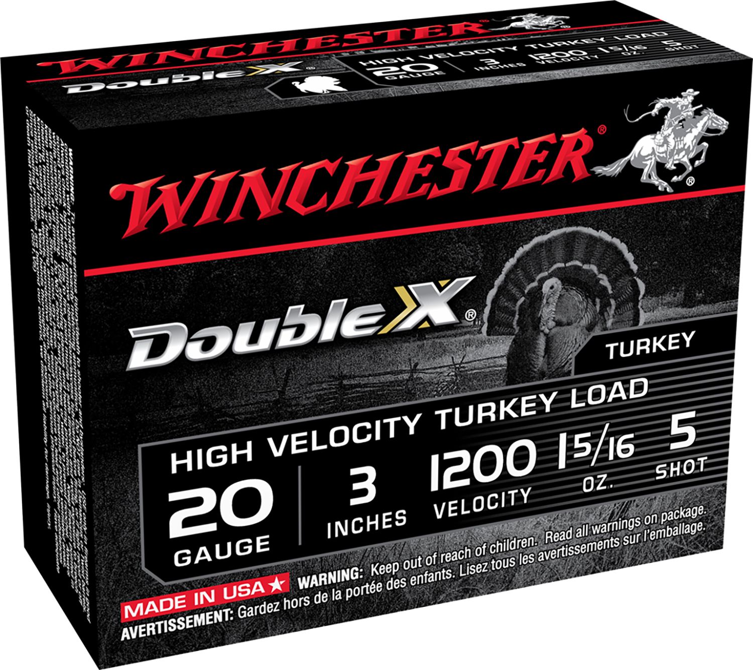 Winchester Double X 20Ga 1 5/16 oz 3" #5