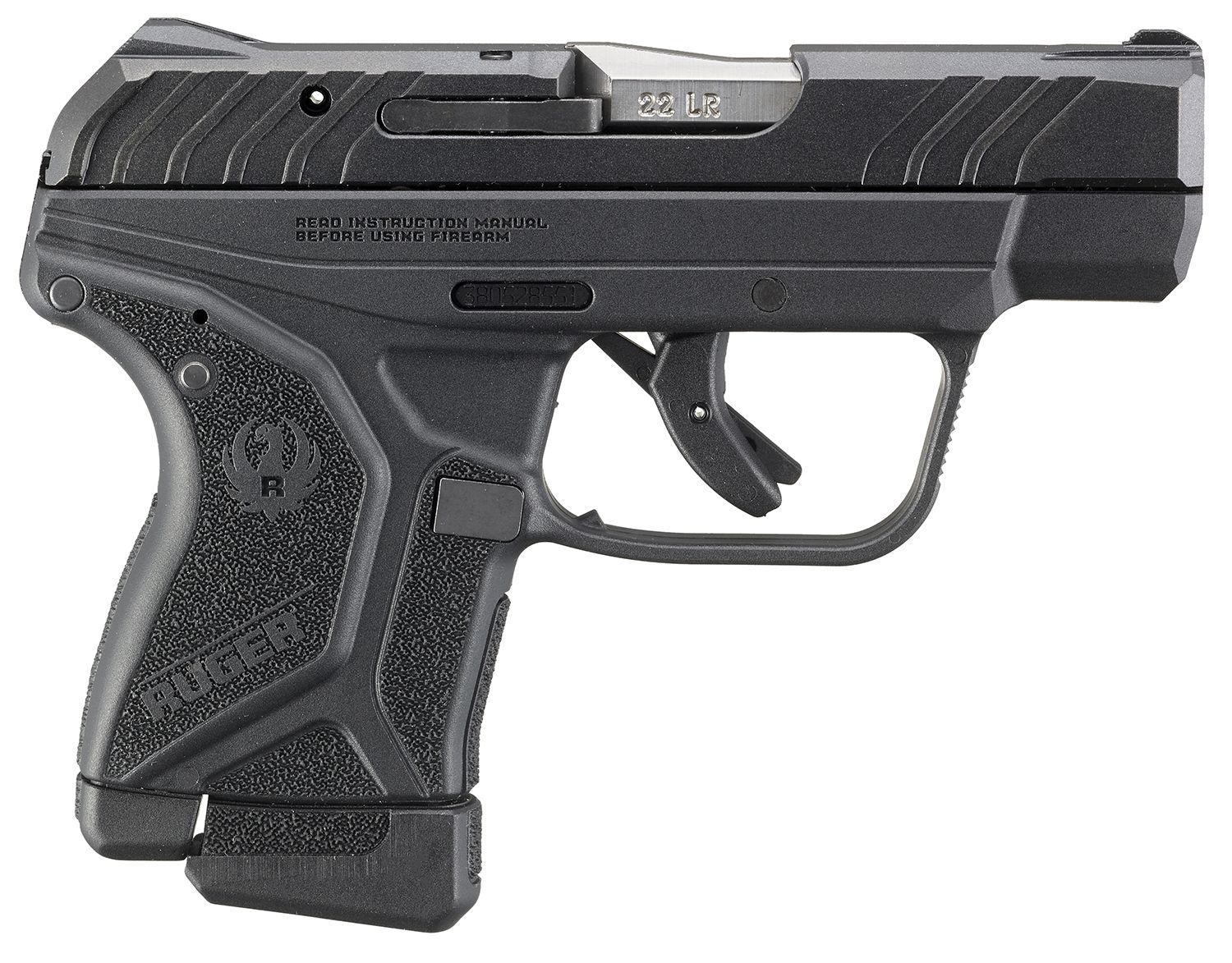 Ruger LCP II 22 LR 10+1 2.75" Satin Stainless Barrel, Black Oxide Serrated Slide &amp; Textured Polymer Frame/Grip, Lite Rack System