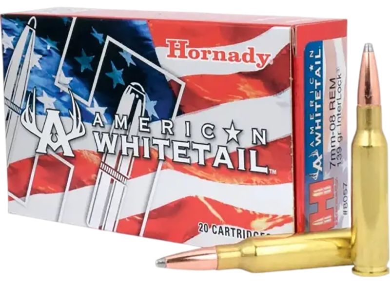 Hornady 8057 American Whitetail 7mm-08Rem 139gr InterLock Spire Point
