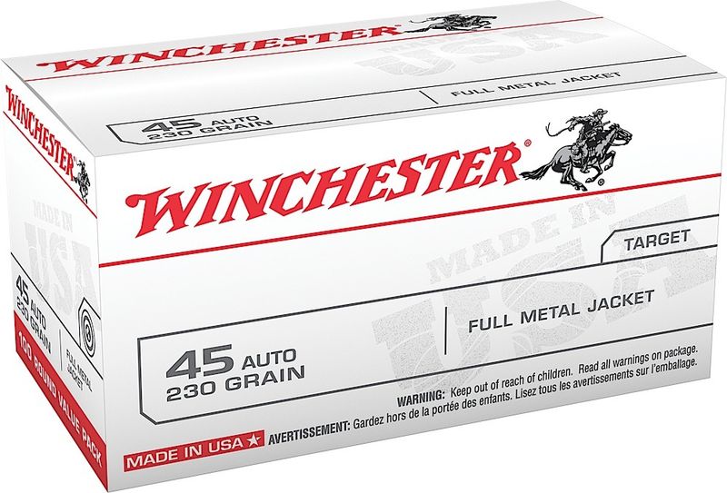 Winchester 45 FMJ 230 Grain 100 Round
