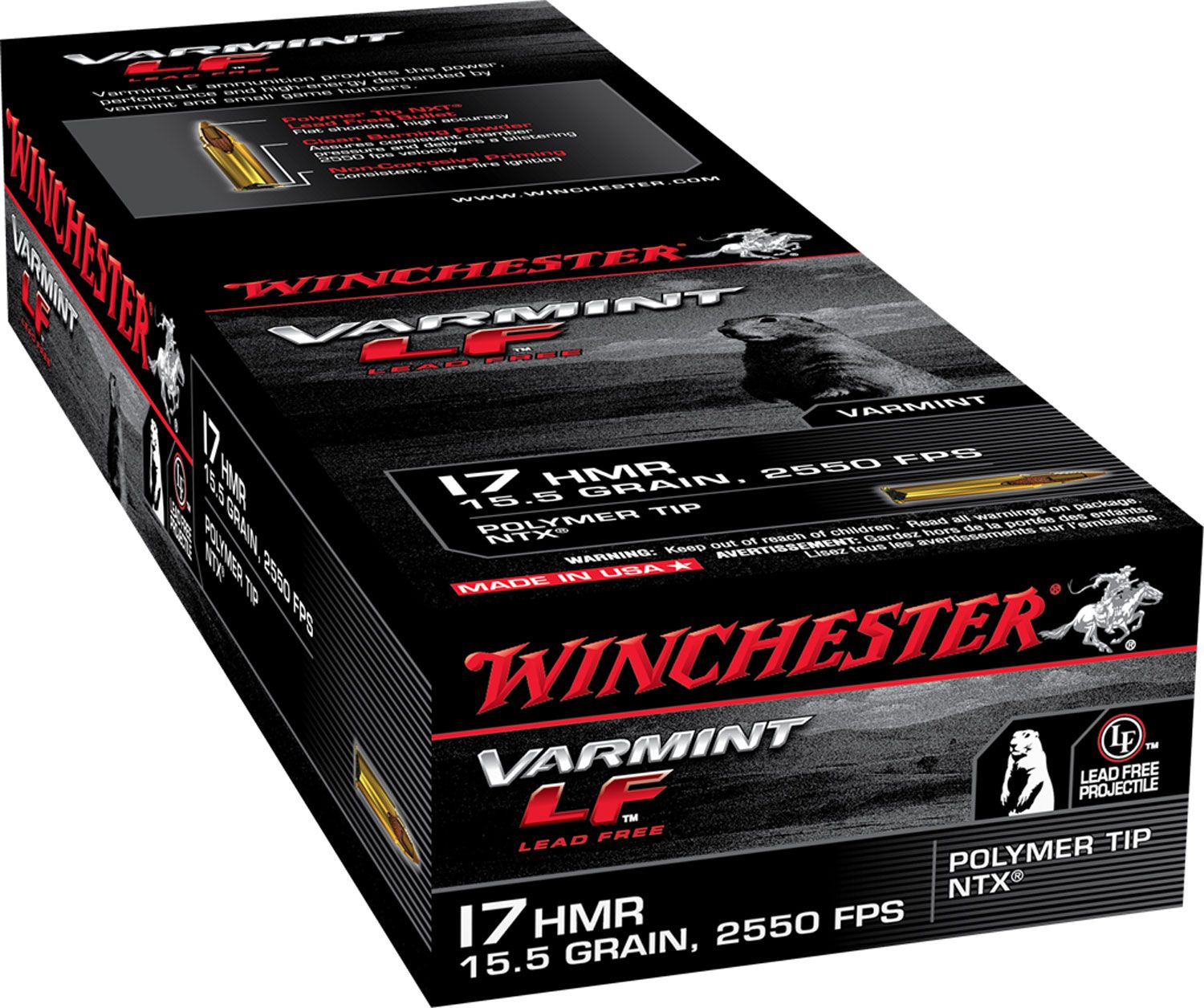 Winchester 17 HMR 15.5gr Polymer Tip NTX