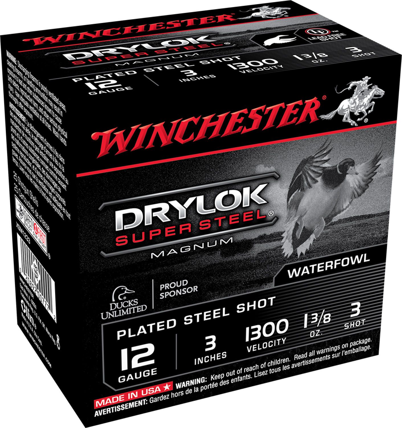 Winchester DryLok Steel Shot 12Ga. 3" #3 1 3/8 Oz.