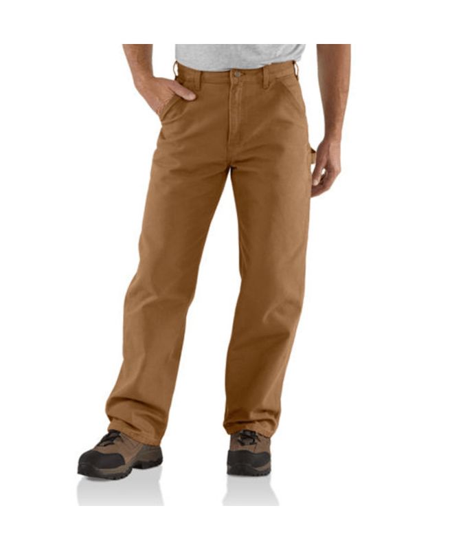 Washed Duck Work Dungaree Pant Brown 38 32