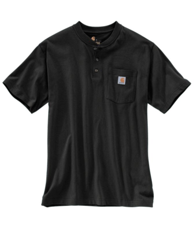 WorkWear Pocket SS Henley Black XLarge RG